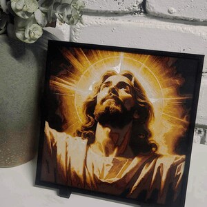 Christian layered wall art featuring Jesus, Mary and Archangels. Handmade in Queensland Australia. catholic layered wall art,3d christian wall art,3d shadow box art,prayer room decor,archangel wall display,mother mary decor,jesus wall decor,holy wall art,church wall feature,spiritual wall art,christianity handmade wall art