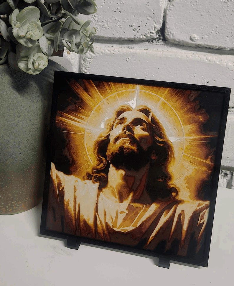 Christian layered wall art featuring Jesus, Mary and Archangels. Handmade in Queensland Australia. catholic layered wall art,3d christian wall art,3d shadow box art,prayer room decor,archangel wall display,mother mary decor,jesus wall decor,holy wall art,church wall feature,spiritual wall art,christianity handmade wall art