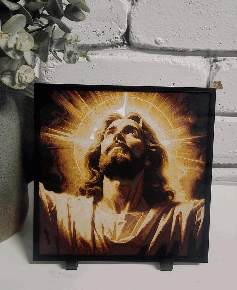 Christian layered wall art featuring Jesus, Mary and Archangels. Handmade in Queensland Australia. catholic layered wall art,3d christian wall art,3d shadow box art,prayer room decor,archangel wall display,mother mary decor,jesus wall decor,holy wall art,church wall feature,spiritual wall art,christianity handmade wall art
