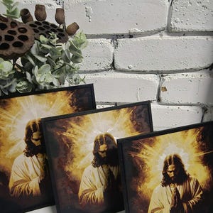 Christian layered wall art featuring Jesus, Mary and Archangels. Handmade in Queensland Australia. catholic layered wall art,3d christian wall art,3d shadow box art,prayer room decor,archangel wall display,mother mary decor,jesus wall decor,holy wall art,church wall feature,spiritual wall art,christianity handmade wall art