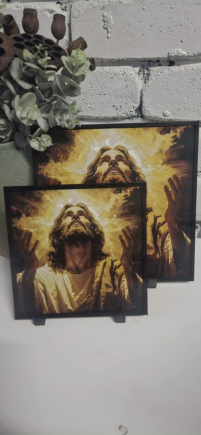 Christian layered wall art featuring Jesus, Mary and Archangels. Handmade in Queensland Australia. catholic layered wall art,3d christian wall art,3d shadow box art,prayer room decor,archangel wall display,mother mary decor,jesus wall decor,holy wall art,church wall feature,spiritual wall art,christianity handmade wall art