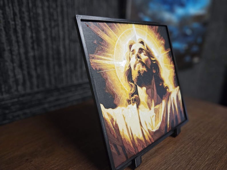 Christian layered wall art featuring Jesus, Mary and Archangels. Handmade in Queensland Australia. catholic layered wall art,3d christian wall art,3d shadow box art,prayer room decor,archangel wall display,mother mary decor,jesus wall decor,holy wall art,church wall feature,spiritual wall art,christianity handmade wall art