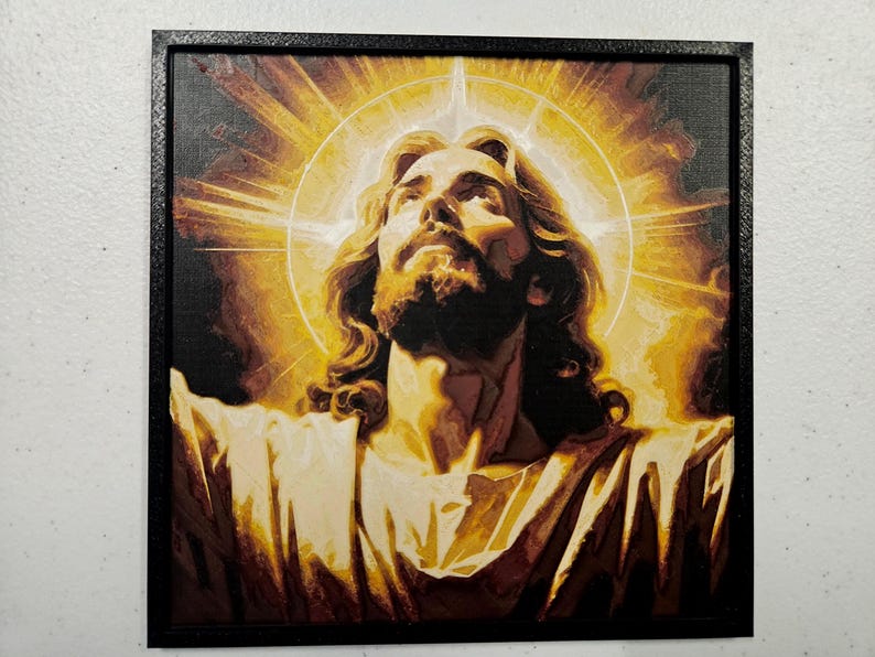 Christian layered wall art featuring Jesus, Mary and Archangels. Handmade in Queensland Australia. catholic layered wall art,3d christian wall art,3d shadow box art,prayer room decor,archangel wall display,mother mary decor,jesus wall decor,holy wall art,church wall feature,spiritual wall art,christianity handmade wall art