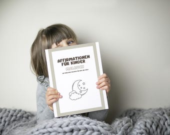 Coloring book for children with positive affirmations - empowering sayings & coloring pages - mindfulness and self-confidence - instant PDF download.