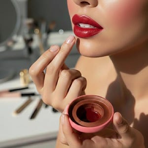 Tinte orgánico para labios y mejillas Aker Fassi, rubor amapola marroquí natural, maquillaje vegano orgánico hecho a mano, lápiz labial de larga duración, regalo de belleza Berbere