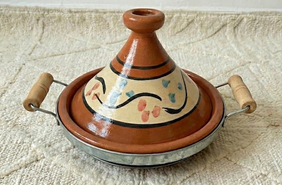 Handmade Moroccan Tagine Pot Ceramic Tajine Cooking & Serving Dish | Housewarming Gift for Her Handcrafted terracotta tagine for chef