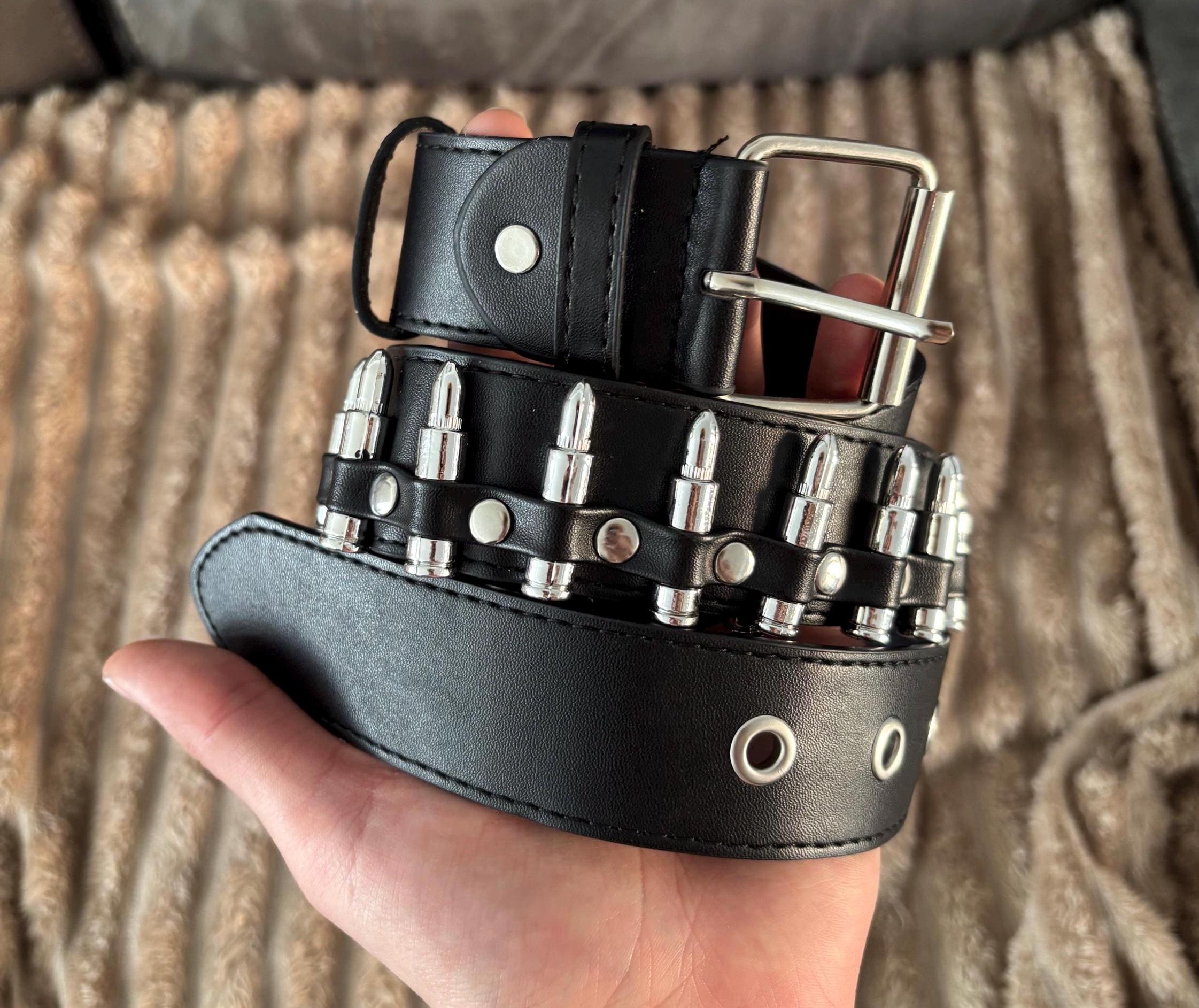 小物 Deaile leather studs belt archive Archive Belt - Etsy UK