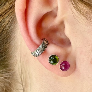Sterling Silver Non Pierced Ear Cuff Earrings - Fake No Piercing Helix Cartilage Hoop Earrings - Conch Hoop Ring Jewelry - Nickel Free