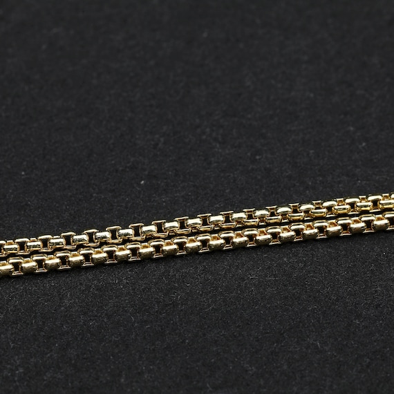14K Gold Box Chain Necklace • Minimalist Gold Chain • Simple Everyday Necklace