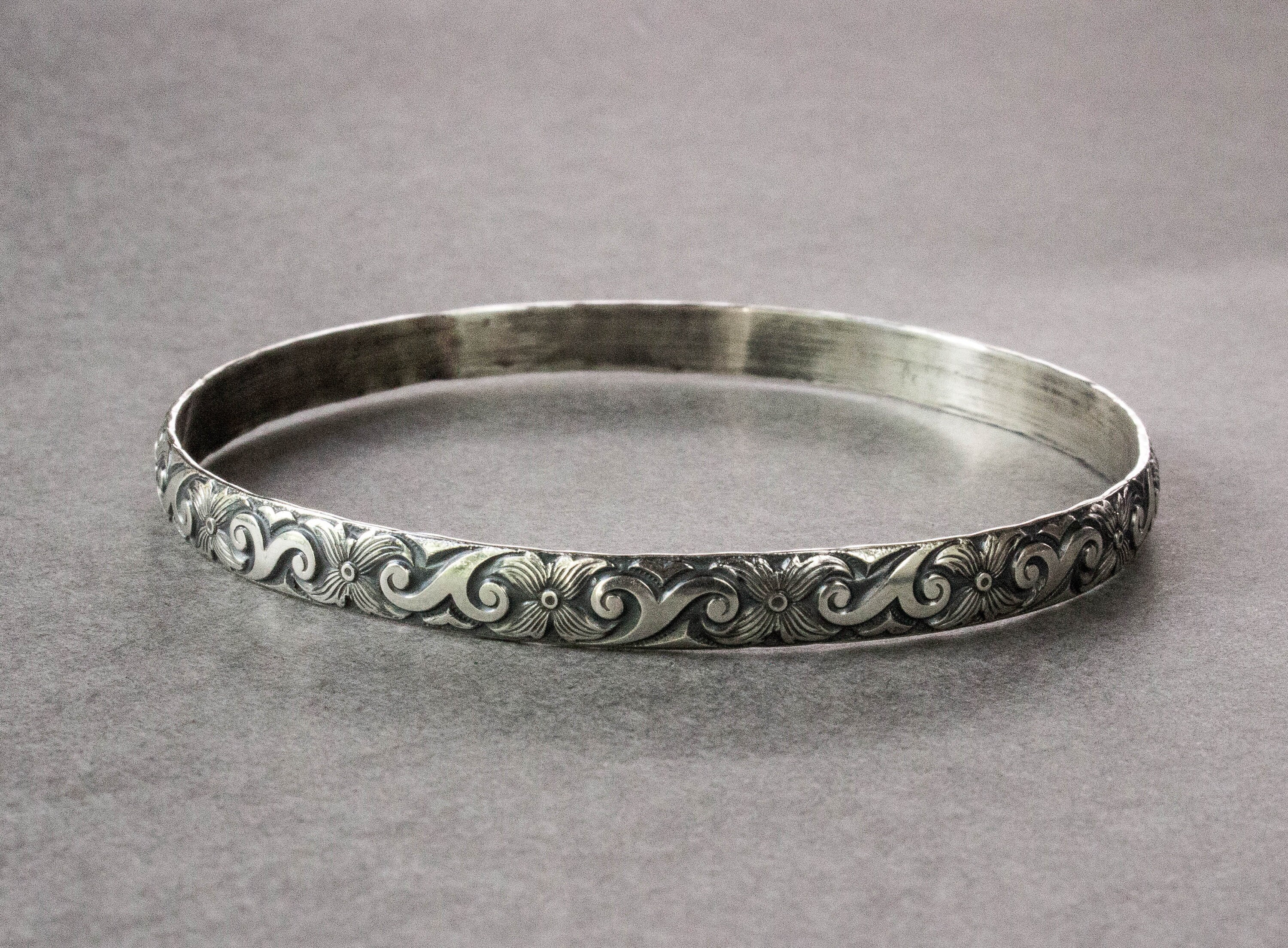 ★HARANG★ Silver Letter Bangle Bracelet Sterling Silver Alphabet Baby Bangle Bracelet – Long's Jewelers