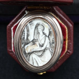Antique Georgian Mourning Ring, 14k Gold Enamel Memorial Ring, Antique Mourning Jewelry, Goth Statement Ring