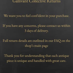 Please review our shop return policies and other FAQ before purchase