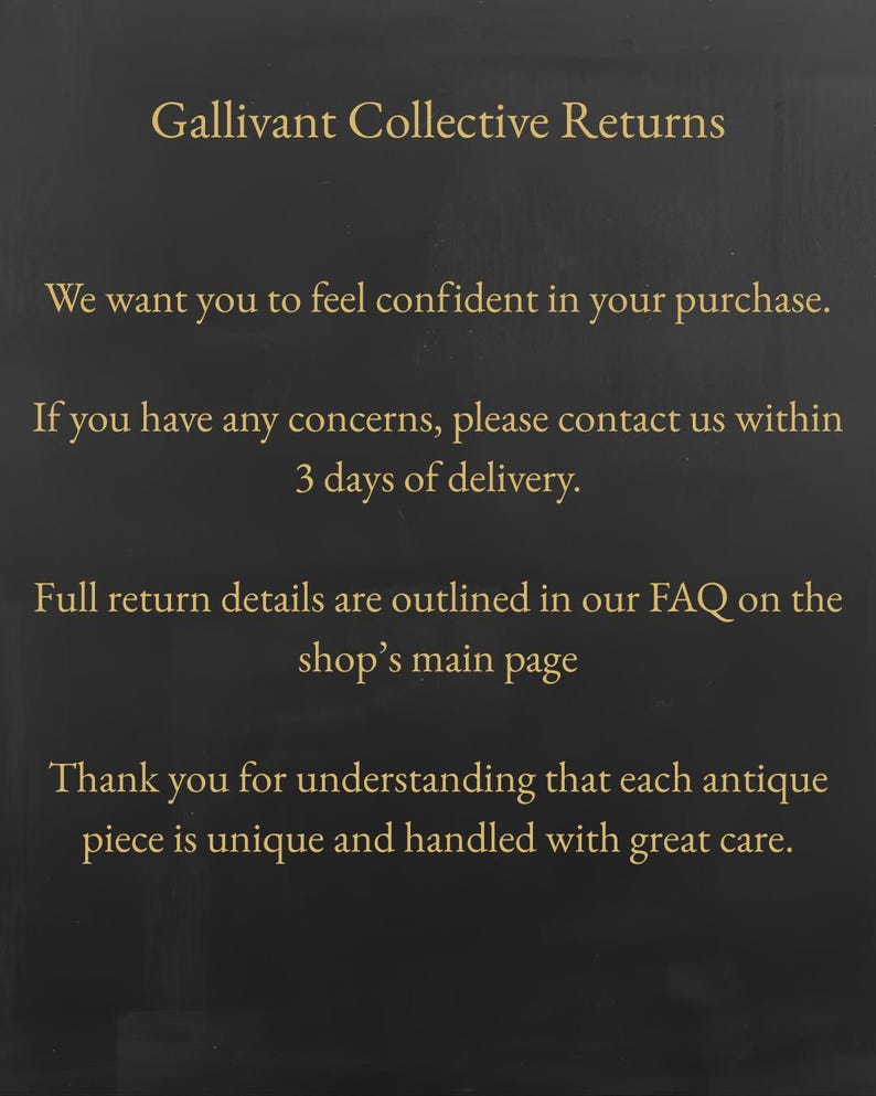 Please review our shop return policies and other FAQ before purchase