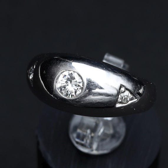 Diamond Wedding Band • Solid Gold Birthstone Ring • Vintage Anniversary Jewelry for Women