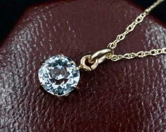Colgante antiguo de pasta georgiana en oro de 14 k • Corte europeo antiguo • Delicado collar de diamantes • Joyería nupcial de la década de 1800 Algo antiguo