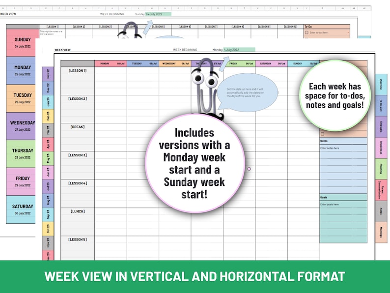 Editable Teacher Lesson Planner | Google Sheets, Yearly Updates ...