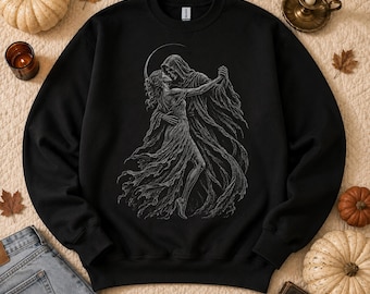 Felpa Dark Romance, maglietta scheletro, abbigliamento gotico, maglietta di Halloween, Dungeon Crawler, moda autunnale, felpa comoda per la stagione