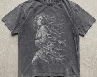 Maglietta di Halloween, maglietta horror, abbigliamento gotico, maglietta con scheletro, maglietta della stagione spettrale, maglietta soprannaturale