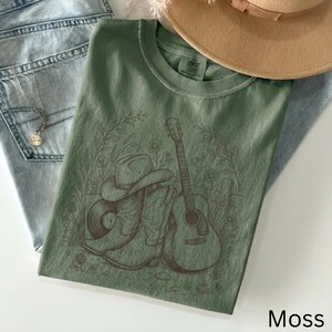 Countrymusik-T-shirt, western-outfit-T-shirt, konsertkväll-T-shirt, cowboystöveltopp, resa till Nashville-present bild 17