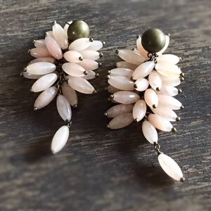 Boucles d’oreilles roses - Jade Gemstone Jewelry - Bijoux en laiton - Perles - Dangle - Mode