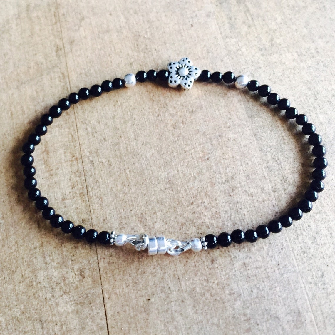 Black Bracelet Onyx Gemstone Jewelry Beaded Jewellery - Etsy