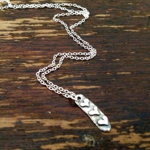 Silver Necklace Heart Pendant Past Present Future Jewelry Love Jewellery Valentine Dainty image 3