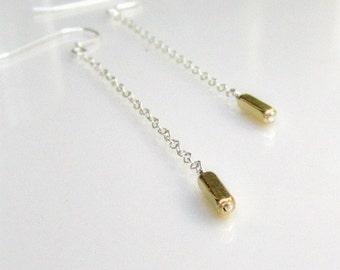 Sterling Silver Earrings - Gold - Minimal - Everyday