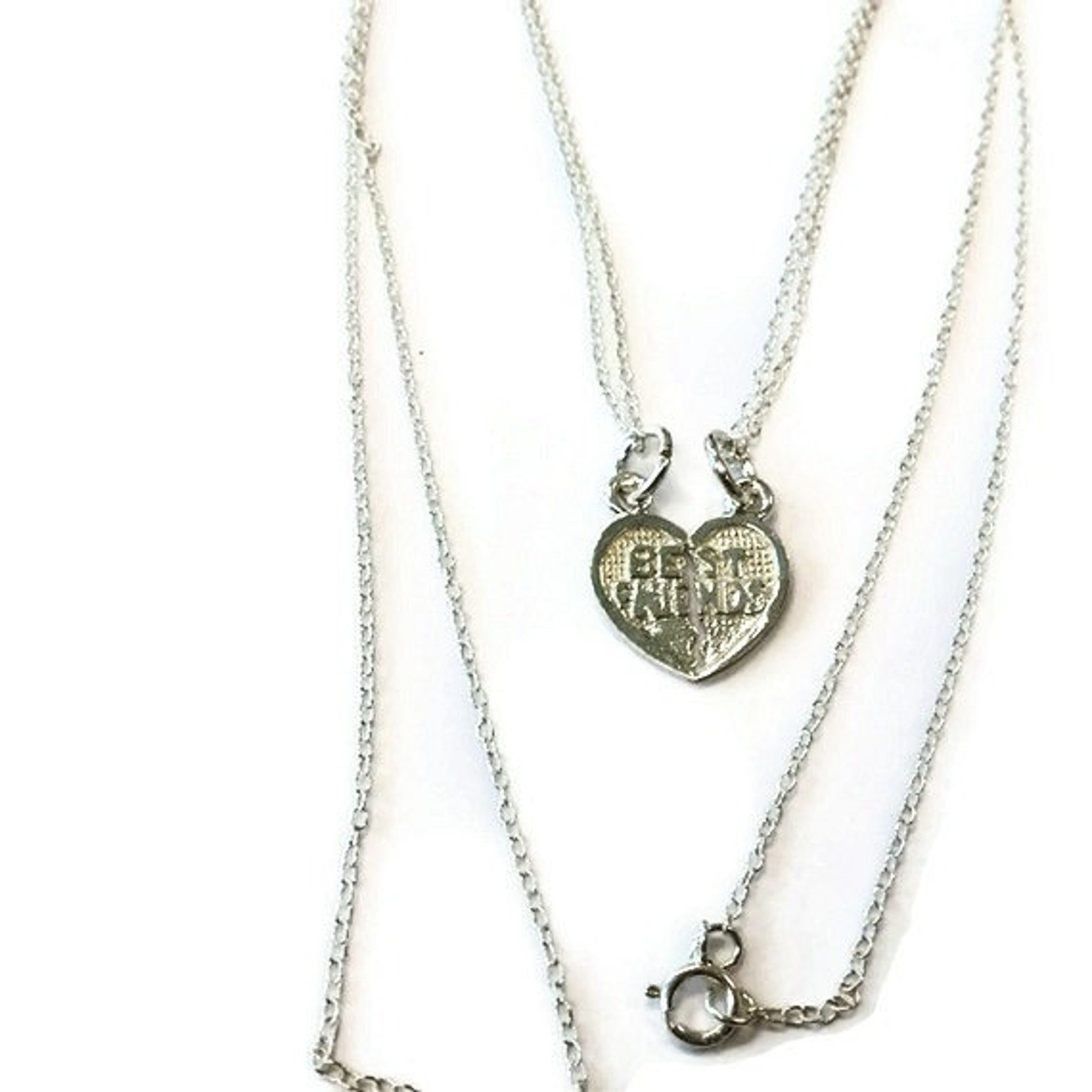 Best Friend Necklaces BFF Jewelry Sterling Silver Jewellery Etsy