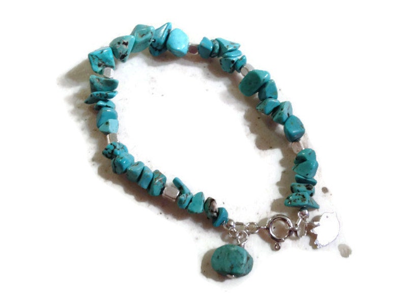 Turquoise Bracelet Sterling Silver Jewelry Gemstone | Etsy