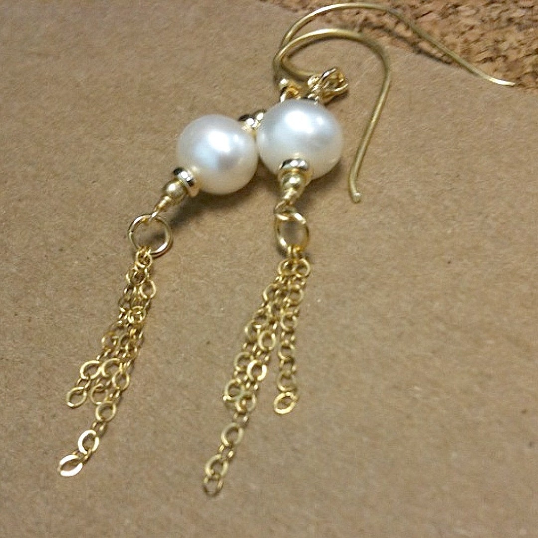 Pearl Earrings Pearl Jewelry Gold Jewelry June - Etsy