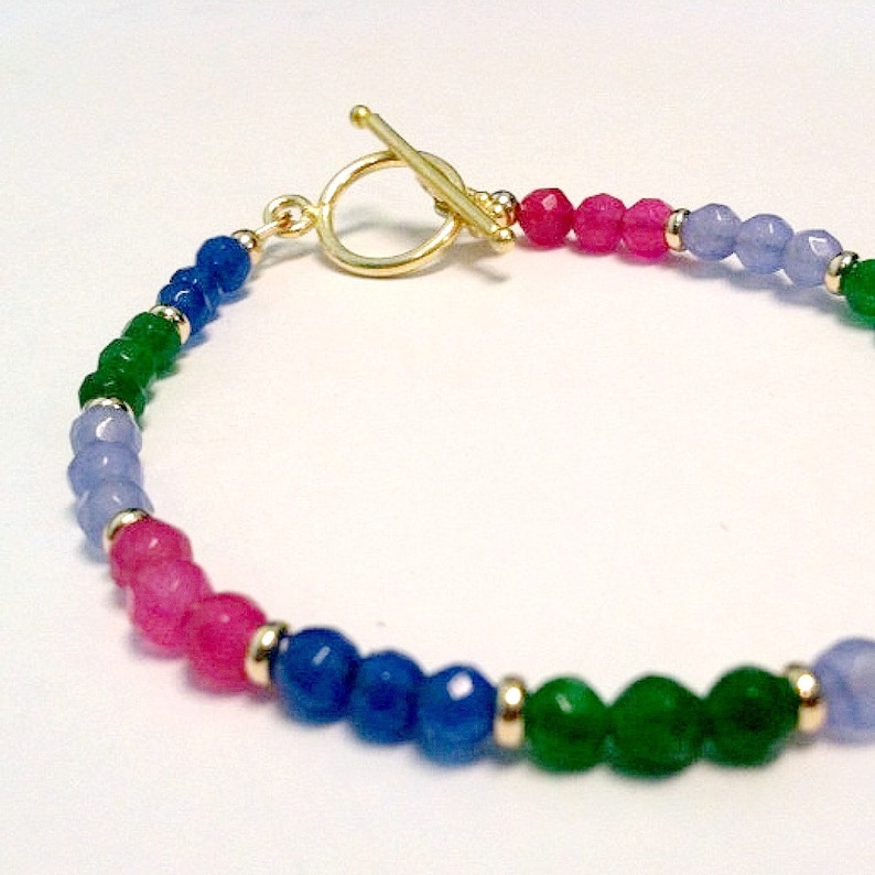 Rainbow Bangle Shades of Jade Small main image 0