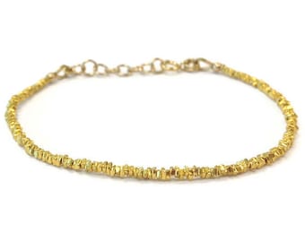 24-karaats gouden vermeil skinny armband – minimalistische gelaagde sieraden