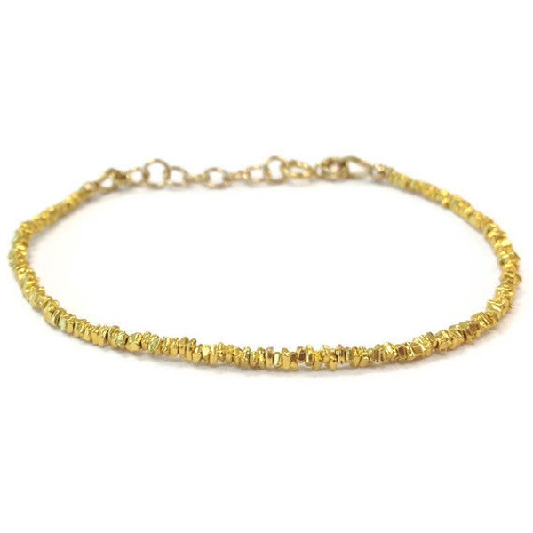 Skinny Gold Bracelet - 24K Gold Vermeil Jewelry Thin Everyday Minimal Gold Jewelry Layering Bracelet B-TBM