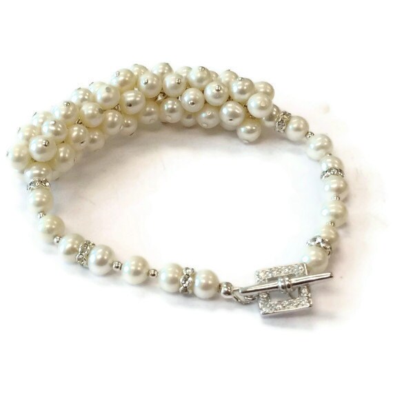 Pearl Bracelet - Wedding Jewellery - June Birthstone - White