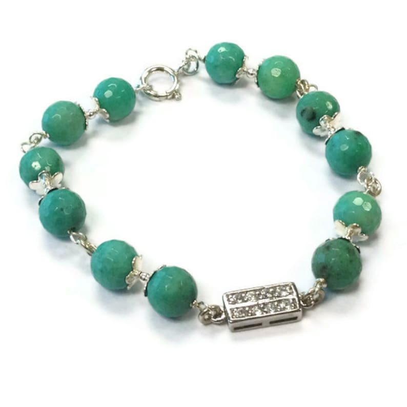 Chrysoprase Bracelet Green Jewellery Sterling Silver - Etsy