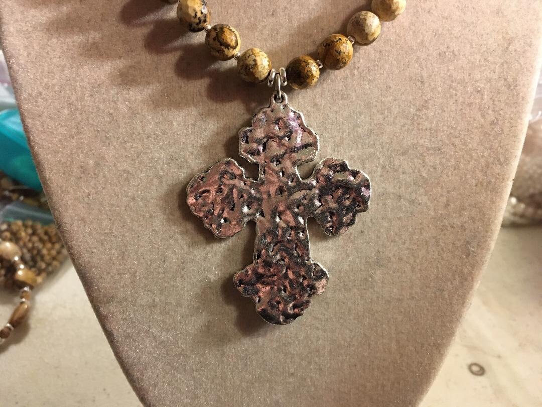 Collana Perline Rotonde Multicolore Picasso Jasper Pietra - Foto 3