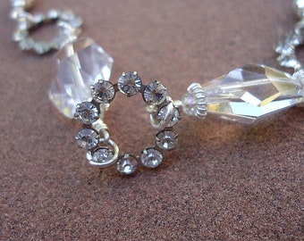 Sterlingzilveren kristallen armband, sprankelende bruidssieraden