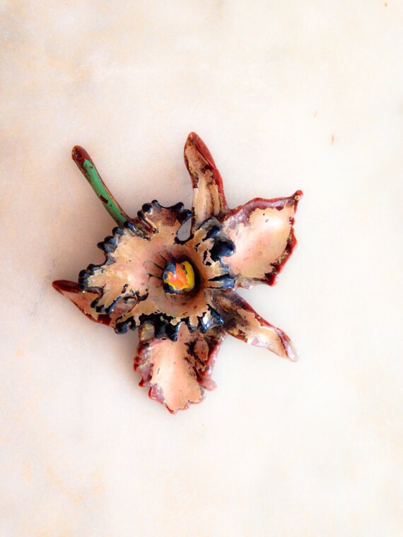Vintage Orchid Pin