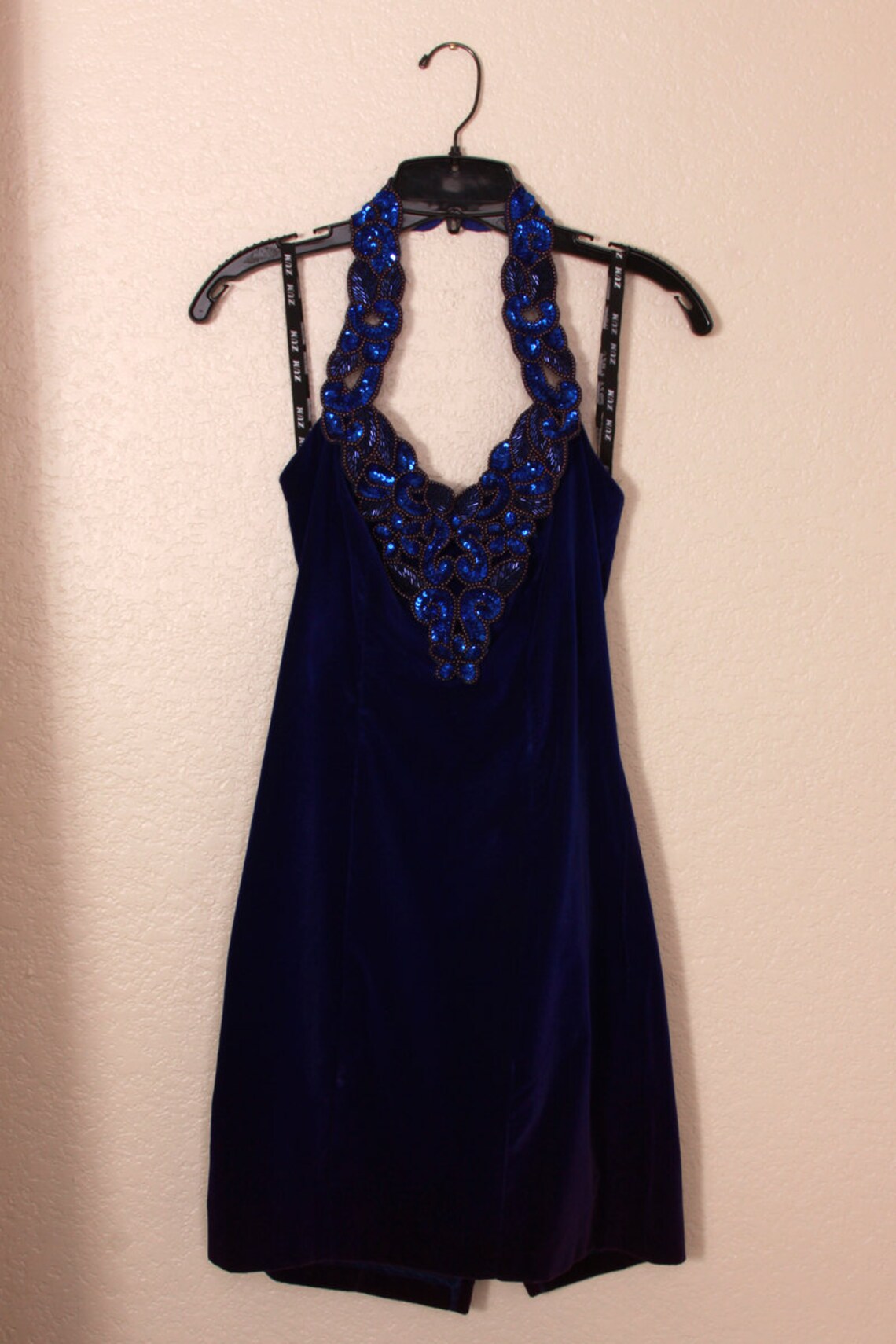 90s Blue Velvet and Sequin Dress Zum Zum New With Tags - Etsy