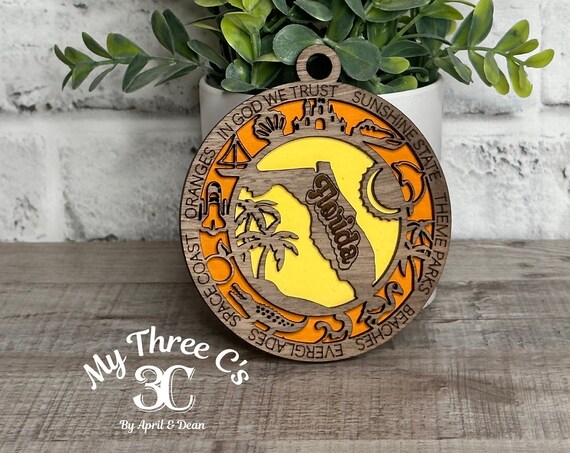 Florida Christmas Ornaments | Sunshine State | Housewarming | Holiday Gift
