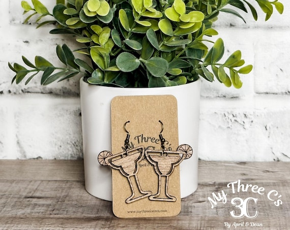 Margarita Earrings | Wood Earrings | Lightweight
