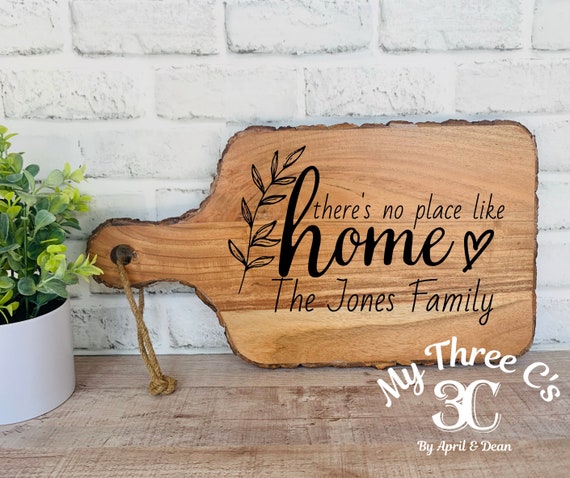 Personalized Cutting Boards |There's No Place Like Home | House Warming Gifts | Real Estate Closing Gifts | Laser Engraved | Customized