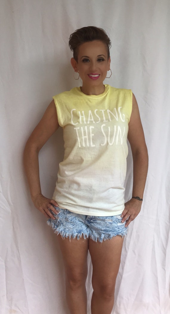 Chasing the Sun Yellow Ombre Tee