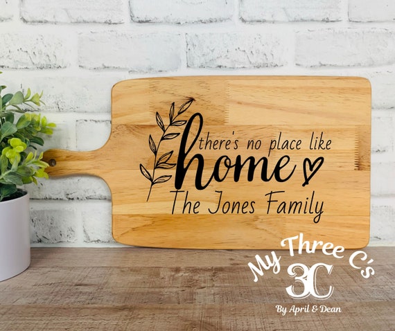 Personalized Cutting Boards | There Is No Place Like Home | House Warming | Real Estate Gifts | Laser Engraved | Customized Cutting Board