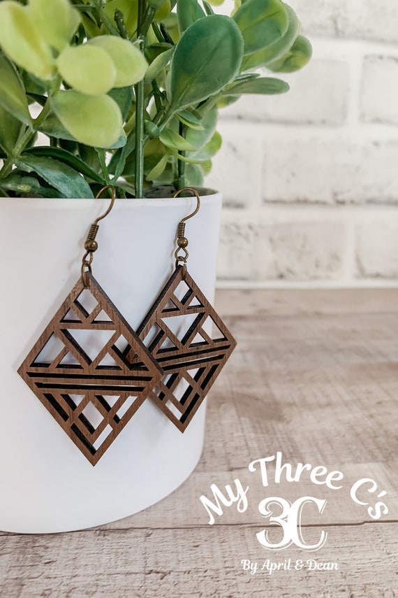 Ayn Earrings | Wood Earrings | Boho Earrings | Western Earrings | Lightweight Earrings | Earrings