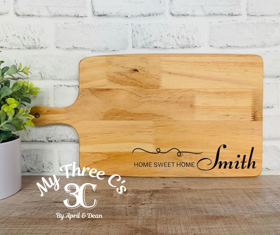 Personalized Cutting Boards |Home Sweet Home| House Warming Gifts | Real Estate CGifts | Laser Engraved | Customized Cutting Board