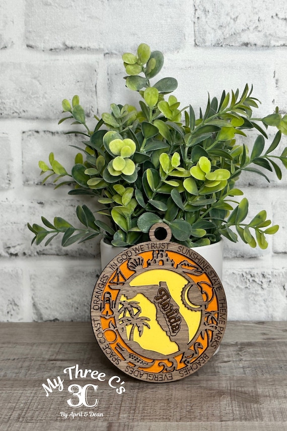 Florida Christmas Ornaments | Sunshine State | Housewarming | Holiday Gift