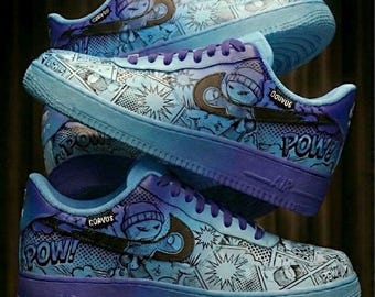 The "Corvus" Comic Anthology: Custom Hand-Painted Nike Air Force 1 (Blue Edition)