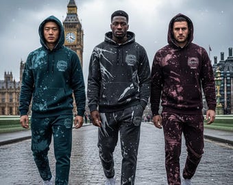 Men’s custom tracksuit bleach stain plus various colours