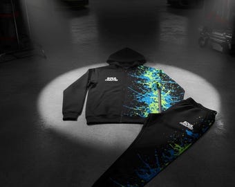 men's custom tracksuit with bright colours